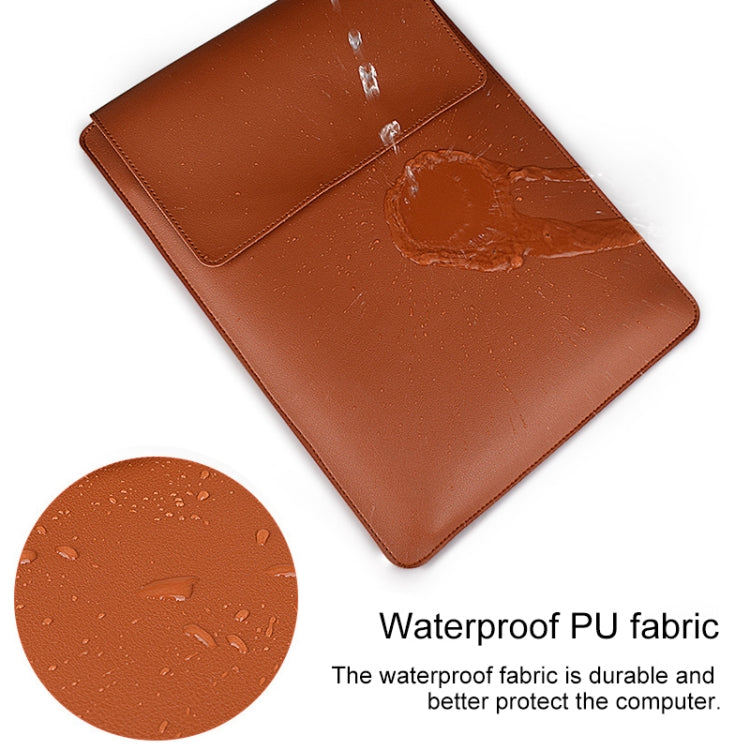 Housse en cuir PU05 avec petite pochette de rangement, pour ordinateur portable 13,3 pouces, 14,1 pouces, 15,4 pouces