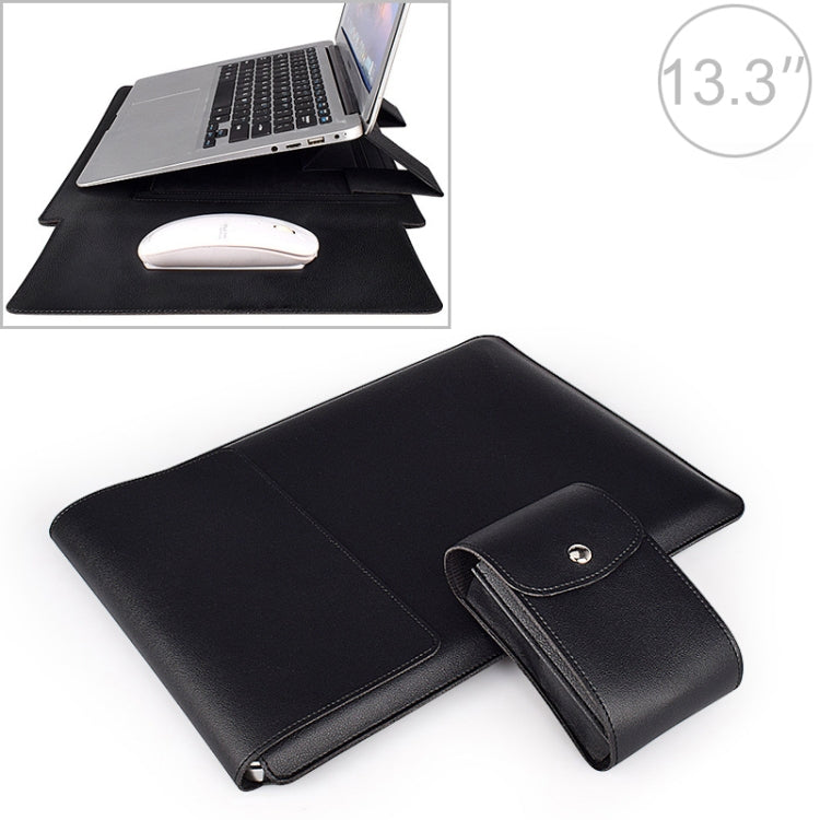 Housse en cuir PU05 avec petite pochette de rangement, pour ordinateur portable 13,3 pouces, 14,1 pouces, 15,4 pouces