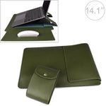 Housse en cuir PU05 avec petite pochette de rangement, pour ordinateur portable 13,3 pouces, 14,1 pouces, 15,4 pouces