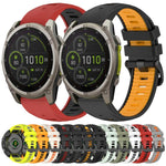 xDfind Dual Color Quick Release Steel Buckle Silicone Watch Band, For Garmin 26mm, For Garmin 22mm, For Garmin 20mm