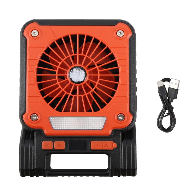 Ventilateur portable F3 à énergie solaire avec chargement USB et lumière de camping