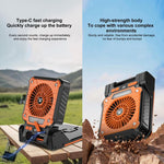 Ventilateur portable F3 à énergie solaire avec chargement USB et lumière de camping