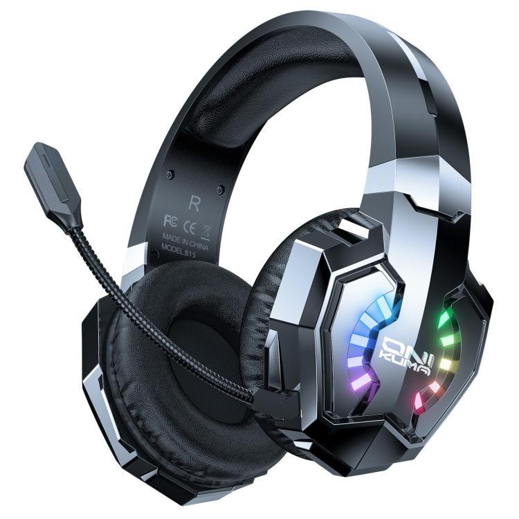 Casque de jeu e-sport ONIKUMA B15 tri-mode Bluetooth, 2,4G, filaire