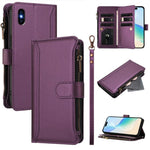 Étui en cuir à fermeture magnétique avec 9 fentes pour cartes et dragonne, pour iPhone 11 Pro Max, pour iPhone 11, pour iPhone 11 Pro, pour iPhone XS / X, pour iPhone XR, pour iPhone XS Max, pour iPhone 8 Plus / 7 Plus