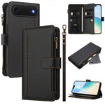 Étui en cuir à fermeture magnétique avec 9 fentes pour cartes et dragonne, pour iPhone 17e / 16e, pour iPhone 17 Pro Max, pour iPhone 17 Pro, pour iPhone 17, pour iPhone Air, pour iPhone 16 Pro Max, pour iPhone 16 Pro, pour iPhone 16 Plus