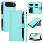 Étui en cuir à fermeture magnétique avec 9 fentes pour cartes et dragonne, pour iPhone 17e / 16e, pour iPhone 17 Pro Max, pour iPhone 17 Pro, pour iPhone 17, pour iPhone Air, pour iPhone 16 Pro Max, pour iPhone 16 Pro, pour iPhone 16 Plus