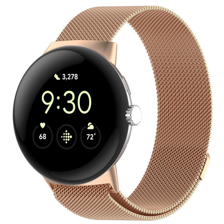 Bracelet de montre magnétique milanais xDfind en métal, compatible avec Google Pixel Watch 4 / Watch 3 (45 mm) et Google Pixel Watch 4 / 3 / 2 / 1 (41 mm).