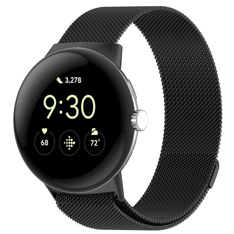 Bracelet de montre magnétique milanais xDfind en métal, compatible avec Google Pixel Watch 4 / Watch 3 (45 mm) et Google Pixel Watch 4 / 3 / 2 / 1 (41 mm).