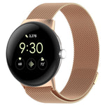 Bracelet de montre magnétique milanais xDfind en métal, compatible avec Google Pixel Watch 4 / Watch 3 (45 mm) et Google Pixel Watch 4 / 3 / 2 / 1 (41 mm).