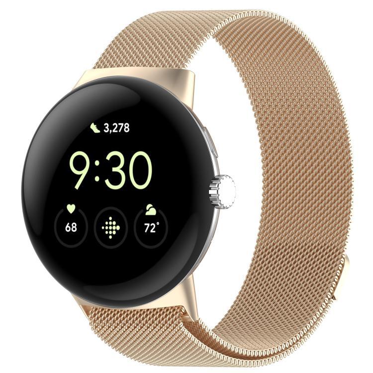 Bracelet de montre magnétique milanais xDfind en métal, compatible avec Google Pixel Watch 4 / Watch 3 (45 mm) et Google Pixel Watch 4 / 3 / 2 / 1 (41 mm).