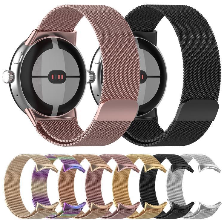 Bracelet de montre magnétique milanais xDfind en métal, compatible avec Google Pixel Watch 4 / Watch 3 (45 mm) et Google Pixel Watch 4 / 3 / 2 / 1 (41 mm).