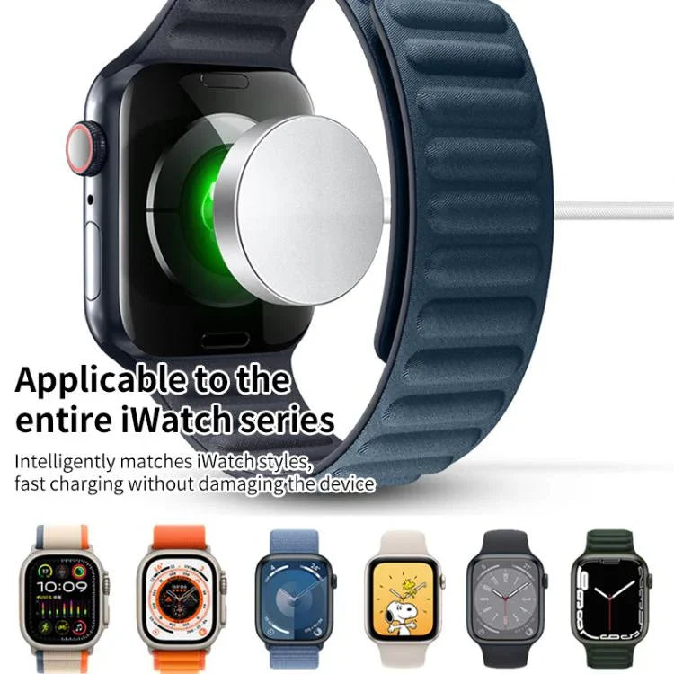 Chargeur sans fil magnétique xDfind avec boîtier en alliage d'aluminium pour Apple Watch Series 1, Type-C, USB-A