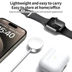 Chargeur sans fil magnétique xDfind avec boîtier en alliage d'aluminium pour Apple Watch Series 1, Type-C, USB-A