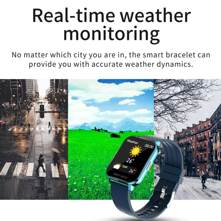 Montre Intelligente Sportive d'Affaires avec Écran TFT 1,54 Pouces et Étanchéité IP67, Prise en Charge du Moniteur de Sommeil / Moniteur de Fréquence Cardiaque / Surveillance de la Pression Artérielle, Bracelet en Silicone