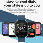 Montre Intelligente Sportive d'Affaires avec Écran TFT 1,54 Pouces et Étanchéité IP67, Prise en Charge du Moniteur de Sommeil / Moniteur de Fréquence Cardiaque / Surveillance de la Pression Artérielle, Bracelet en Silicone