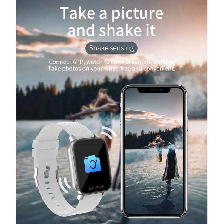 Montre Intelligente Sportive d'Affaires avec Écran TFT 1,54 Pouces et Étanchéité IP67, Prise en Charge du Moniteur de Sommeil / Moniteur de Fréquence Cardiaque / Surveillance de la Pression Artérielle, Bracelet en Silicone