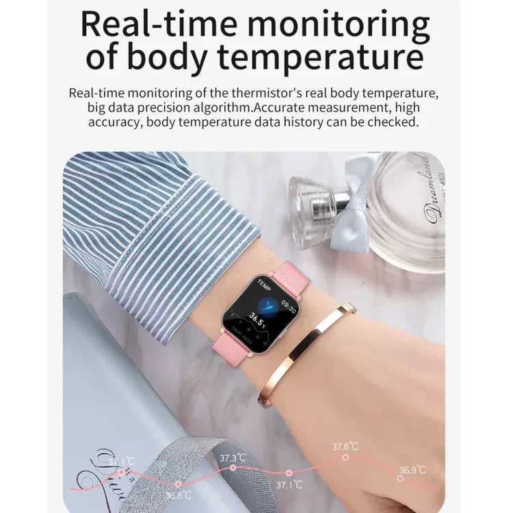Montre Intelligente Sportive d'Affaires avec Écran TFT 1,54 Pouces et Étanchéité IP67, Prise en Charge du Moniteur de Sommeil / Moniteur de Fréquence Cardiaque / Surveillance de la Pression Artérielle, Bracelet en Silicone