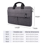 Sac de transport mallette ST08 sans bandoulière, pour ordinateur portable 13,3 pouces, 14,1 pouces, 15,4 pouces, 15,6 pouces