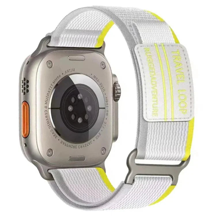 Bracelet de montre xDfind à double boucle métallique en nylon tressé, compatible avec Apple Watch 46 mm / 49 mm / 45 mm / 44 mm et Apple Watch 42 mm / 41 mm / 40 mm / 38 mm.