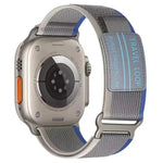 Bracelet de montre xDfind à double boucle métallique en nylon tressé, compatible avec Apple Watch 46 mm / 49 mm / 45 mm / 44 mm et Apple Watch 42 mm / 41 mm / 40 mm / 38 mm.