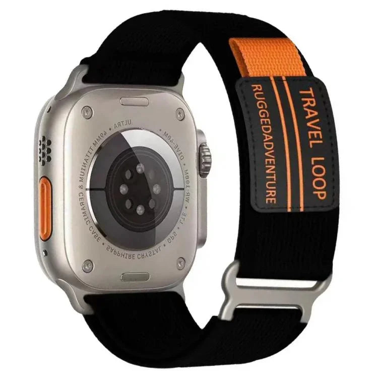 Bracelet de montre xDfind à double boucle métallique en nylon tressé, compatible avec Apple Watch 46 mm / 49 mm / 45 mm / 44 mm et Apple Watch 42 mm / 41 mm / 40 mm / 38 mm.