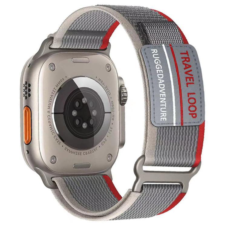 Bracelet de montre xDfind à double boucle métallique en nylon tressé, compatible avec Apple Watch 46 mm / 49 mm / 45 mm / 44 mm et Apple Watch 42 mm / 41 mm / 40 mm / 38 mm.