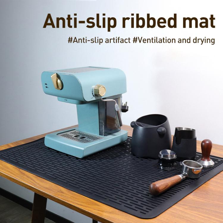 Tapis de Machine à Café en Silicone Multifonctionnel, Isolation Antidérapante avec Égouttoir, Taille : 71 x 50 cm, Tapis de Drainage Antidérapant