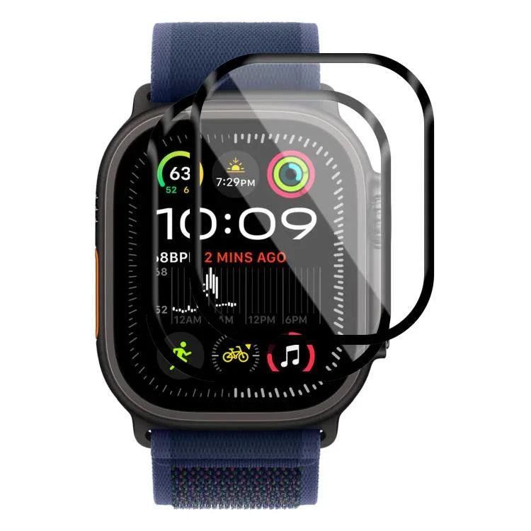 Lot de 2 films protecteurs d'écran souples incurvés en matériau composite 3D xDfind, compatibles avec Apple Watch Series 6, SE, 5 et 4 (44 mm), Apple Watch Series 6, SE, 5 et 4 (40 mm), Apple Watch Series 11/10 (46 mm) et Apple Watch Ultra 3/2/1 (49 mm).