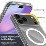 Coque de téléphone hybride PC et TPU anti-rayures Magsafe, Pour iPhone 17 Pro Max, Pour iPhone 17 Pro, Pour iPhone 17, Pour iPhone Air