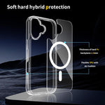 Coque de téléphone hybride PC et TPU anti-rayures Magsafe, Pour iPhone 17 Pro Max, Pour iPhone 17 Pro, Pour iPhone 17, Pour iPhone Air