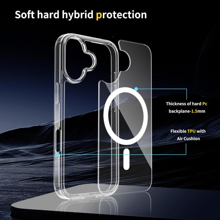 Coque de téléphone hybride PC et TPU anti-rayures Magsafe, Pour iPhone 17 Pro Max, Pour iPhone 17 Pro, Pour iPhone 17, Pour iPhone Air