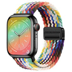 Bracelet de montre tissé à boucle magnétique xDfind, compatible avec Apple Watch 46 mm / 49 mm / 45 mm / 44 mm et Apple Watch 42 mm / 41 mm / 40 mm / 38 mm