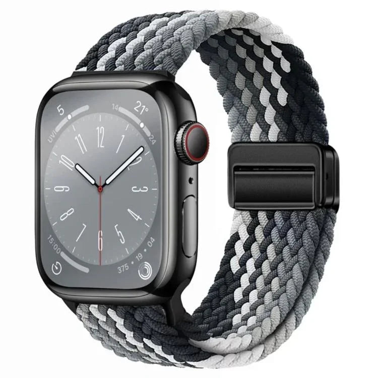 Bracelet de montre tissé à boucle magnétique xDfind, compatible avec Apple Watch 46 mm / 49 mm / 45 mm / 44 mm et Apple Watch 42 mm / 41 mm / 40 mm / 38 mm