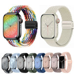 Bracelet de montre tissé à boucle magnétique xDfind, compatible avec Apple Watch 46 mm / 49 mm / 45 mm / 44 mm et Apple Watch 42 mm / 41 mm / 40 mm / 38 mm