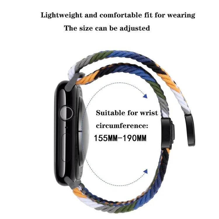 Bracelet de montre tissé à boucle magnétique xDfind, compatible avec Apple Watch 46 mm / 49 mm / 45 mm / 44 mm et Apple Watch 42 mm / 41 mm / 40 mm / 38 mm