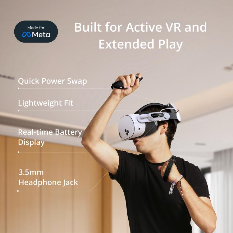 BOBOVR E3 Pro pour Meta Quest 3S / 3 Sangle de tête VR avec cellule de batterie B100, E3 Pro