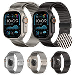Bracelet de montre xDfind en acier inoxydable Think Mesh à boucle parapluie, compatible avec Apple Watch 46 mm / 49 mm / 45 mm / 44 mm.