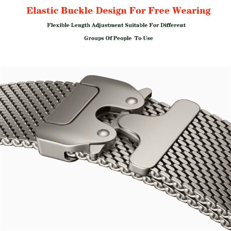 Bracelet de montre xDfind en acier inoxydable Think Mesh à boucle parapluie, compatible avec Apple Watch 46 mm / 49 mm / 45 mm / 44 mm.