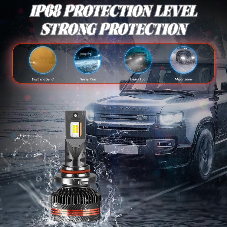2pcs/Pack 60W 8000LM 6000K Three Color Remote Control Car LED Headlight Bulb, 9005, 9006, H1, H4, H7, H11