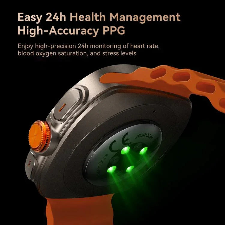 Montre connectée JOYROOM Venture Series JR-FV2, compatible avec les appels Bluetooth, le suivi du sommeil, de l'oxygène sanguin, de la fréquence cardiaque et de la pression artérielle