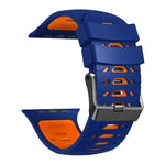 Bracelet de montre trapézoïdal bicolore en silicone, pour Apple Watch 46 mm / 49 mm / 45 mm / 44 mm