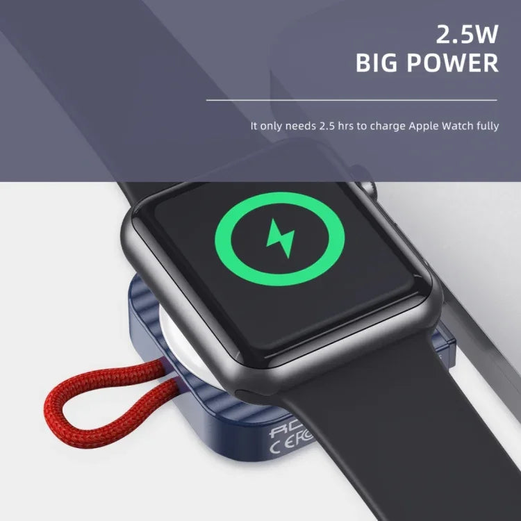Chargeur magnétique sans fil portable ROCK W26 pour Apple Watch interface Type-C, interface W26 Type-C