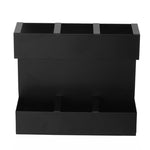 Support de rangement en métal pour couverts en paille à trois grilles, organisateur de cuisine, sans feuille magnétique souple, avec 9 feuilles magnétiques souples