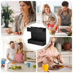Support de rangement en métal pour couverts en paille à trois grilles, organisateur de cuisine, sans feuille magnétique souple, avec 9 feuilles magnétiques souples