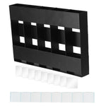 Organisateur de cuisine pour couverts en paille à cinq compartiments en métal, sans feuille magnétique souple, avec 12 feuilles magnétiques souples