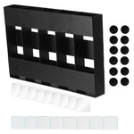 Organisateur de cuisine pour couverts en paille à cinq compartiments en métal, sans feuille magnétique souple, avec 12 feuilles magnétiques souples