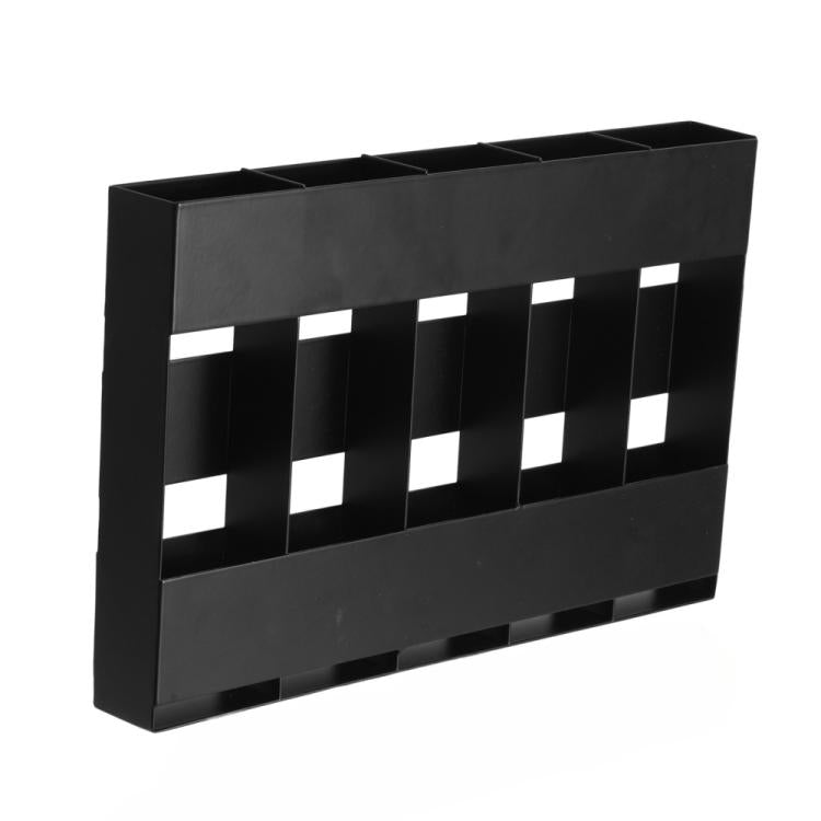 Organisateur de cuisine pour couverts en paille à cinq compartiments en métal, sans feuille magnétique souple, avec 12 feuilles magnétiques souples