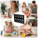 Organisateur de cuisine pour couverts en paille à cinq compartiments en métal, sans feuille magnétique souple, avec 12 feuilles magnétiques souples