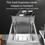 Multifunctional Commercial Stainless Steel Thick Electric Fryer Electric Boiler, Single Cylinder 6L, Single Cylinder 6L+Temperature Limiter, Single Cylinder 6L+Timer, Dual Cylinder 12L, Dual Cylinder 12L+Temperature Limiter, Dual Cylinder 12L+Timer    ...