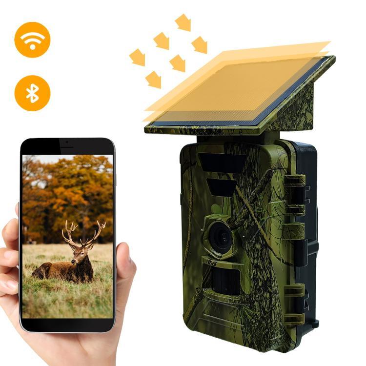 Caméra de chasse PR903G version UE 5K HD Vision nocturne infrarouge avec panneau solaire, PR903G version US